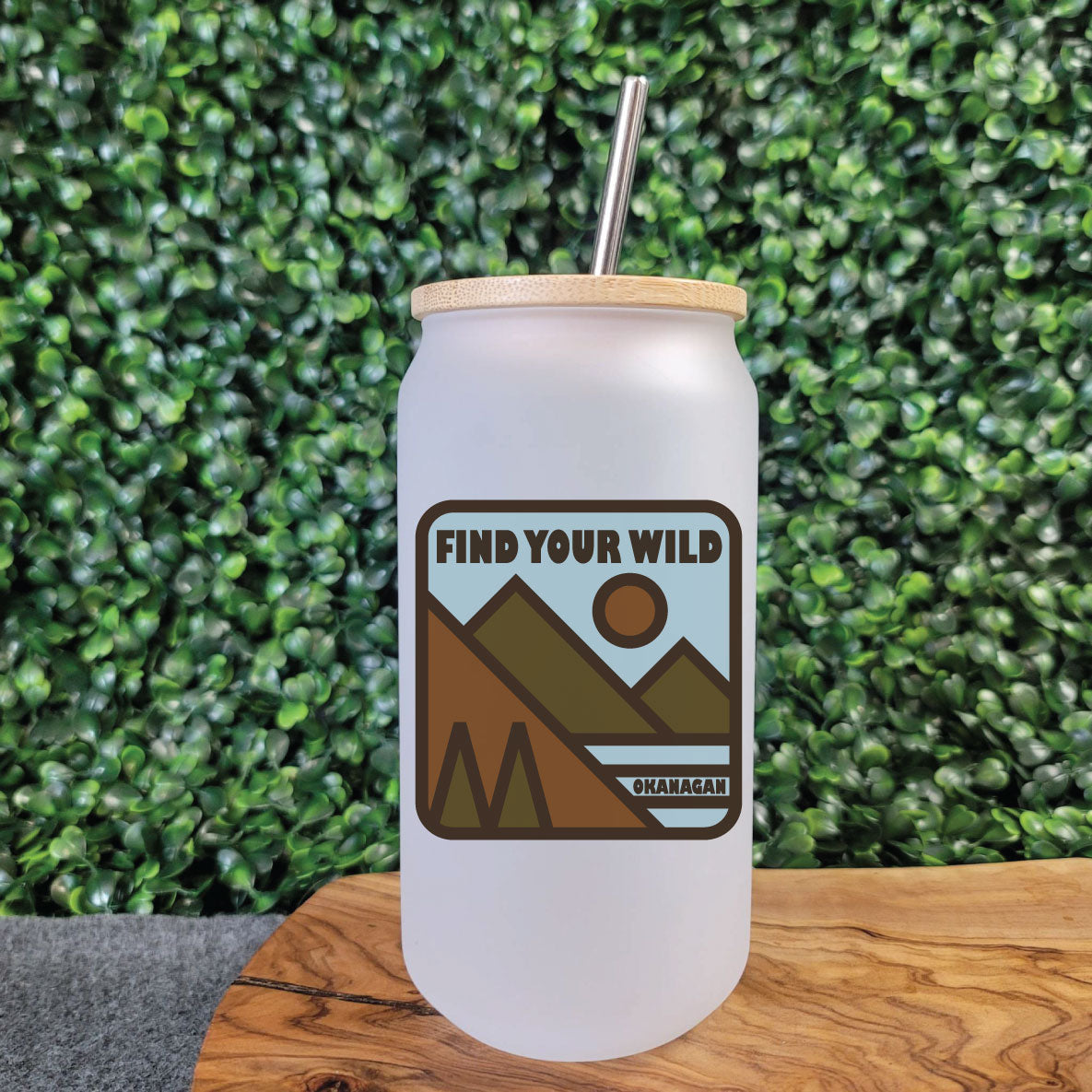 Okanagan Find Your Wild Can Glass