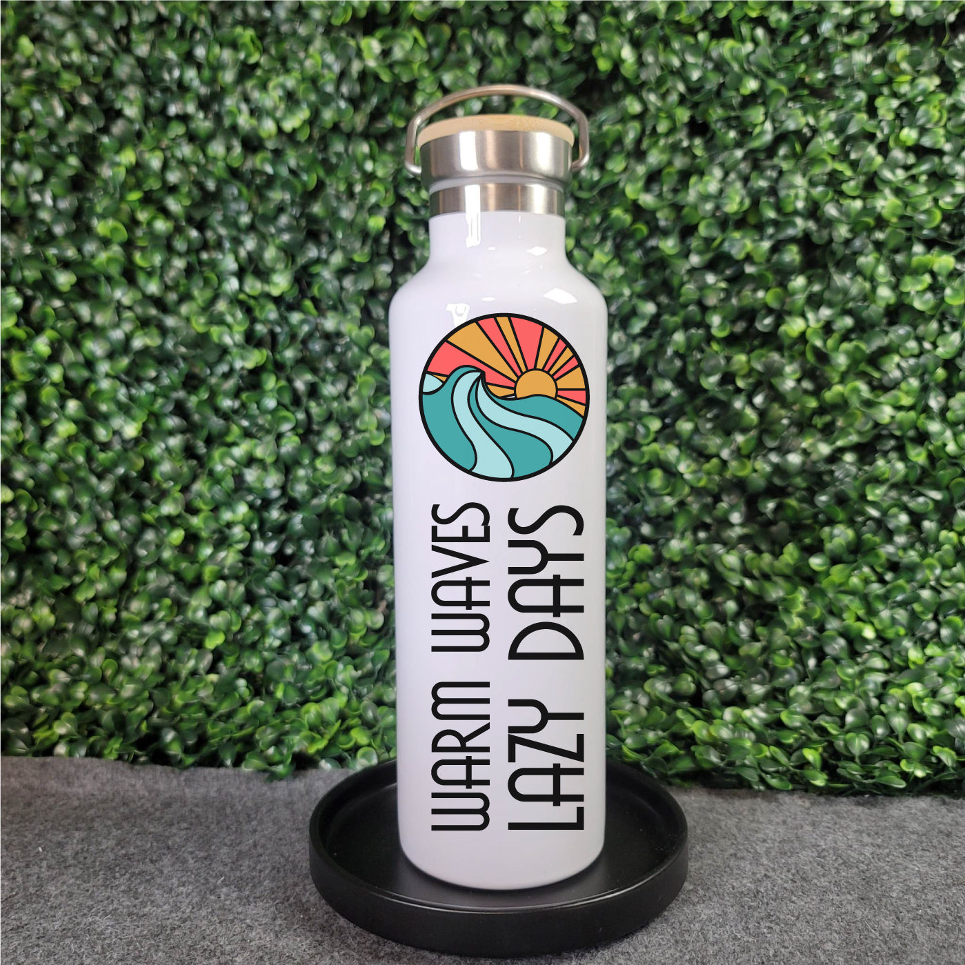 Warm Waves and Lazy Days Water Bottle