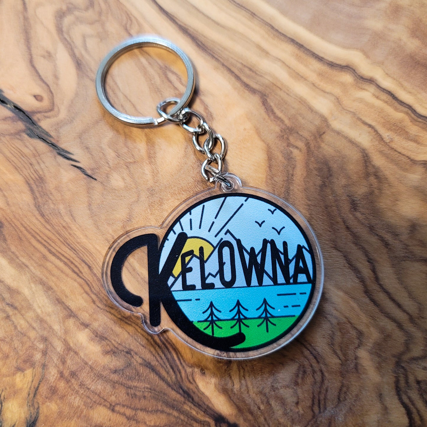 Happy Travels Kelowna Keychain