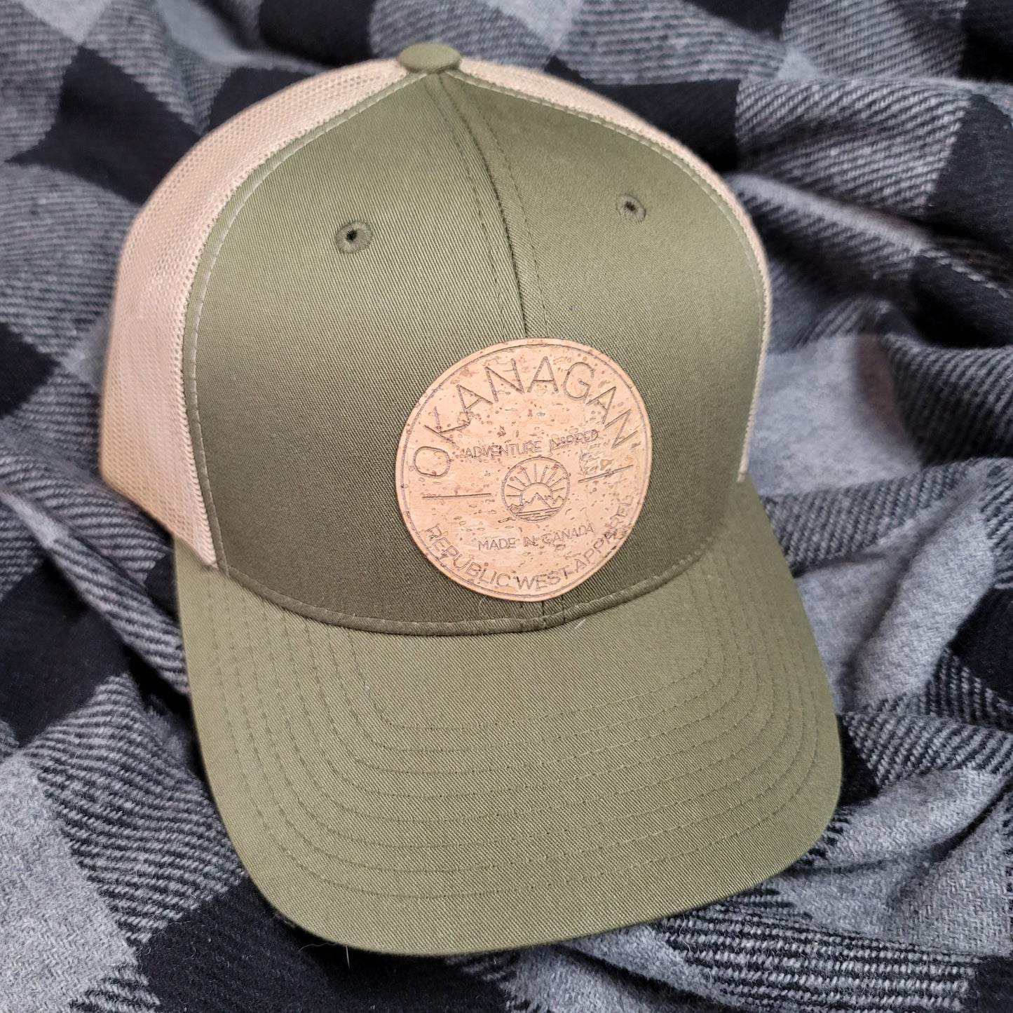 Okanagan Classic Cork Patch Trucker Hat - Khaki Green