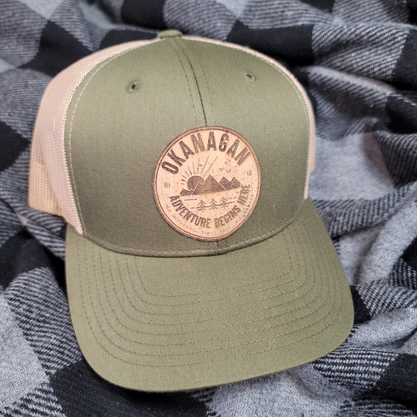 Okanagan Adventure Cork Patch Trucker Hat - Green