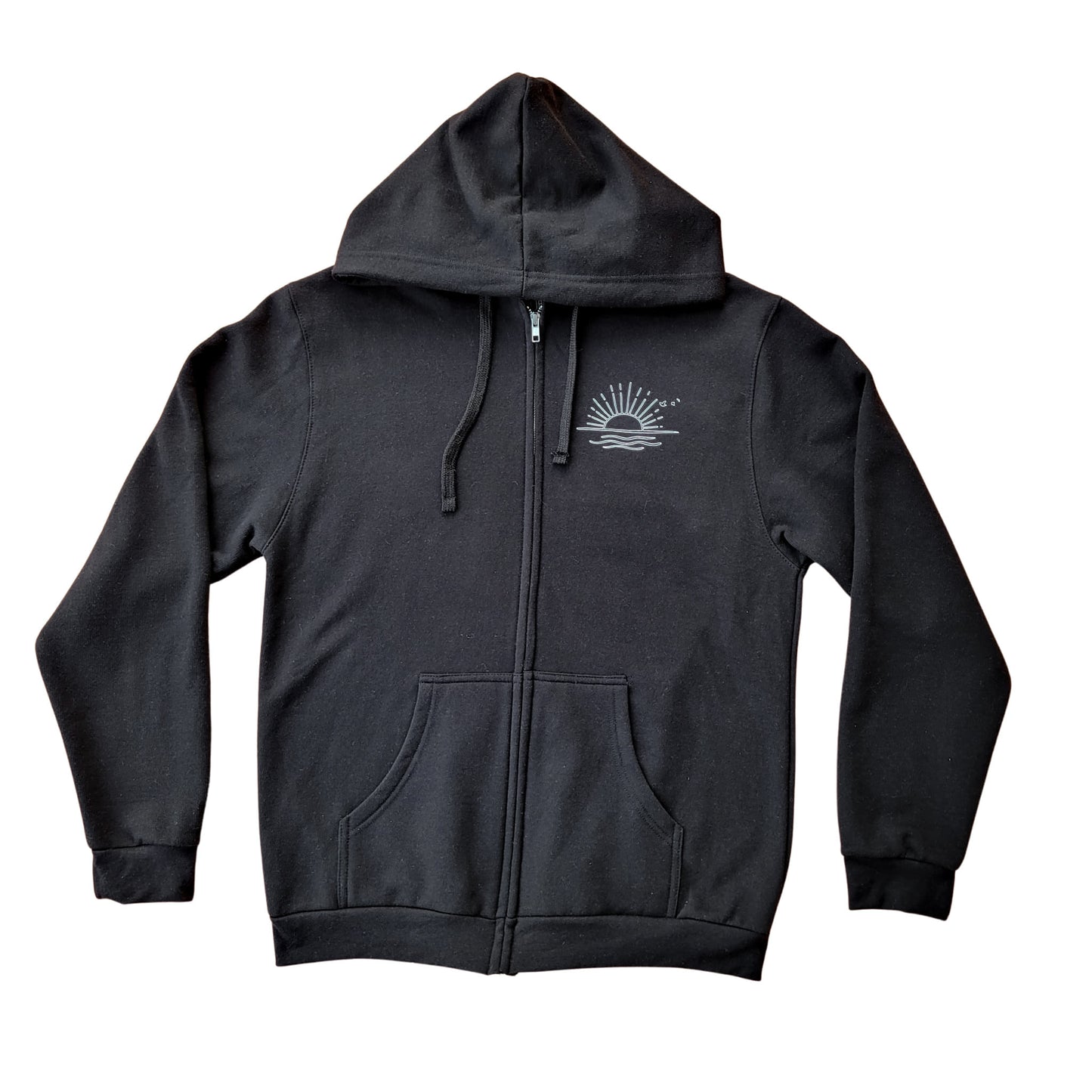 Sunny Okanagan Zip Up Hoodie - Black