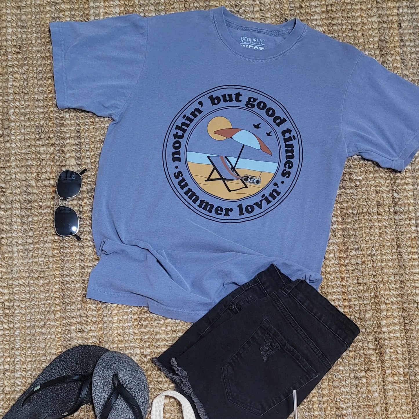 Nothin' But Good Times T-Shirt - Vintage Blue