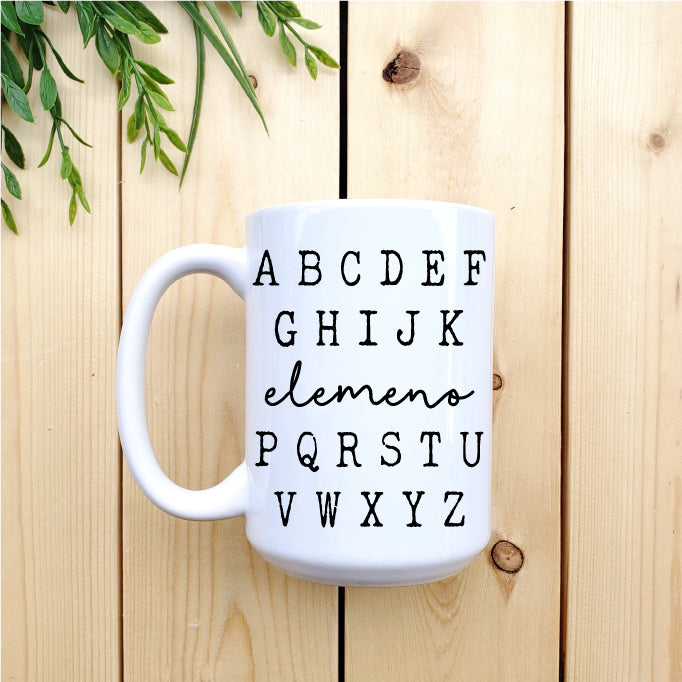 Ceramic Mug - Coffee Elemeno Alphabet Teacher Mug Republic
