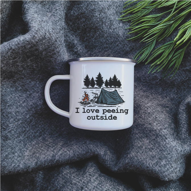 I Love Peeing Outside Camp Mug