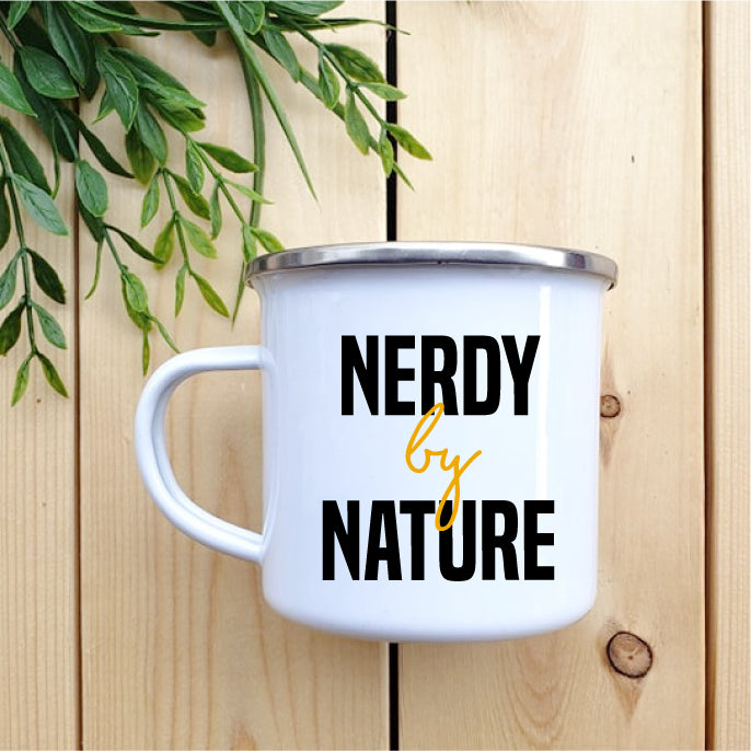 Camping Mug - Enamel Mug - Tin Mug Nerdy By Nature Camp Mug