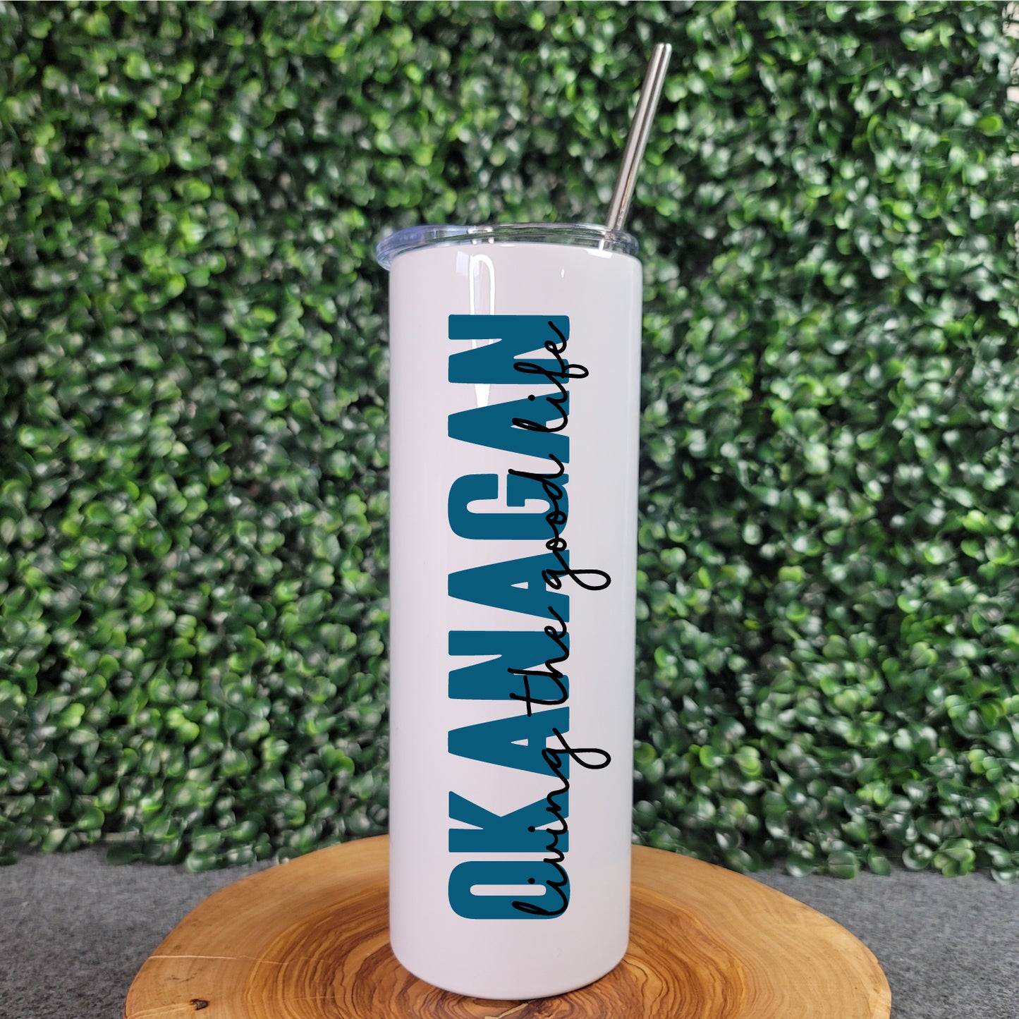 Okanagan (living the good life) Skinny Tumbler with Straw - Republic West