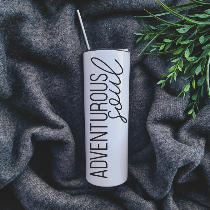 Coffee - Cold - Hot - Straw - Travel Mug Adventurous Soul