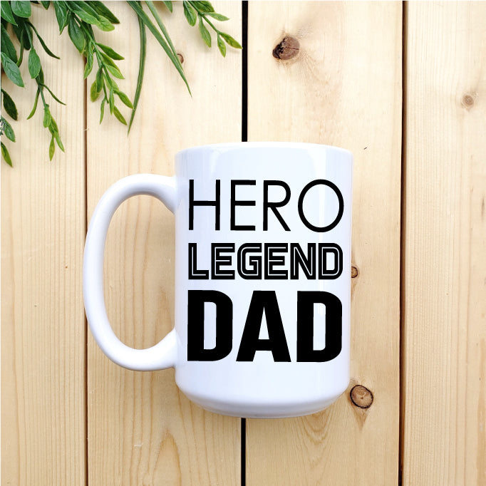 Ceramic Mug - Coffee Hero Legend Dad Mug Republic West