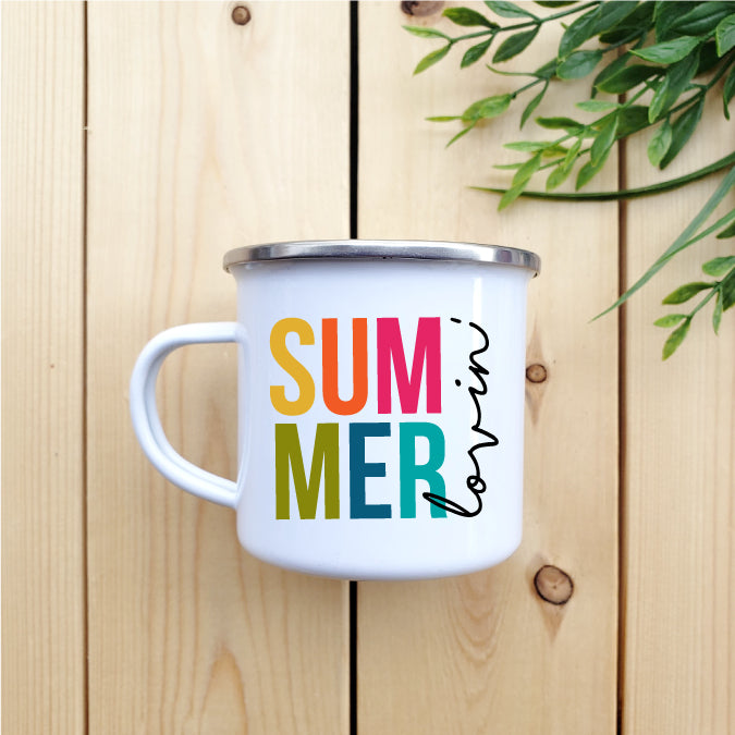Camping Mug - Enamel Mug - Tin Mug Summer Lovin’ Republic
