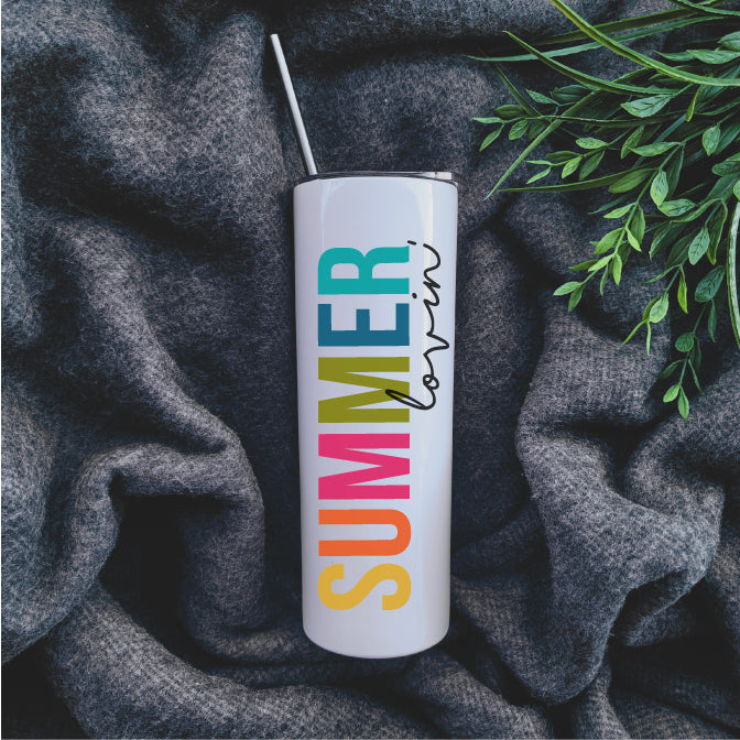 Coffee - Cold - Hot - Straw - Travel Mug Summer Lovin’