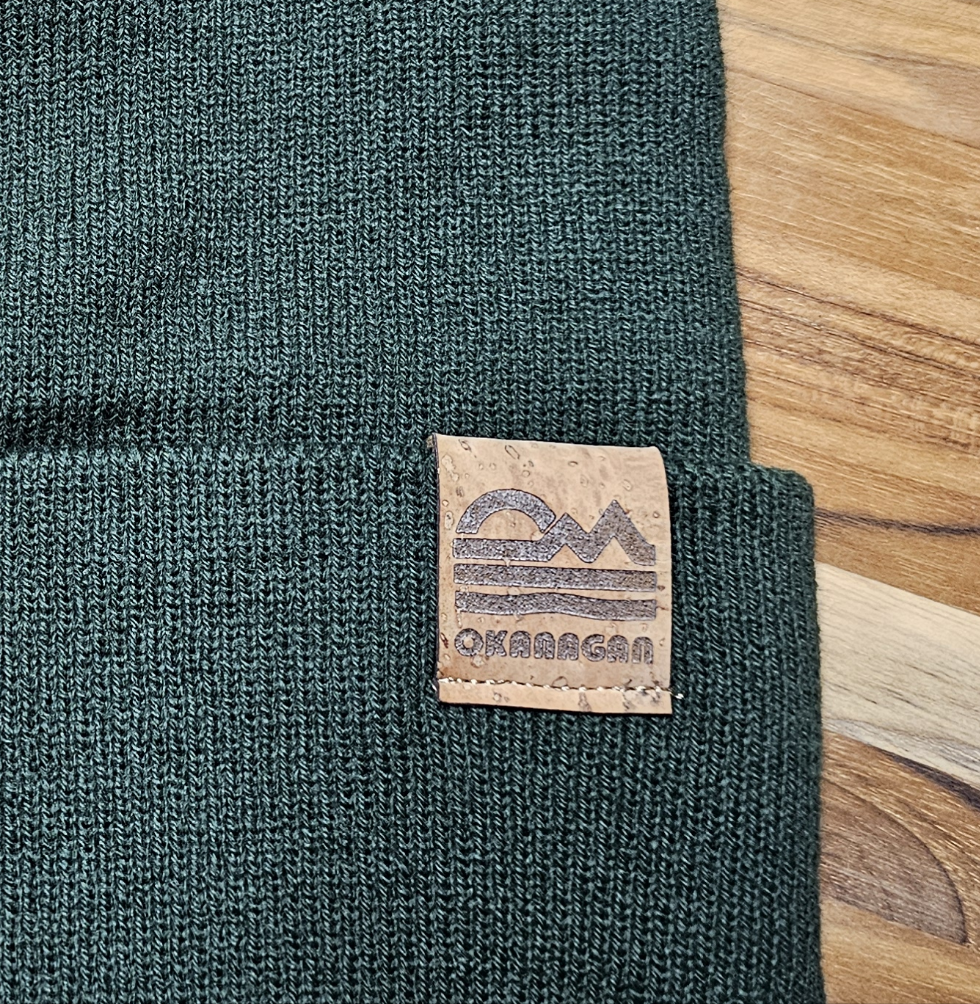 Okanagan Retro Fold Over Cork Patch Toque - Green