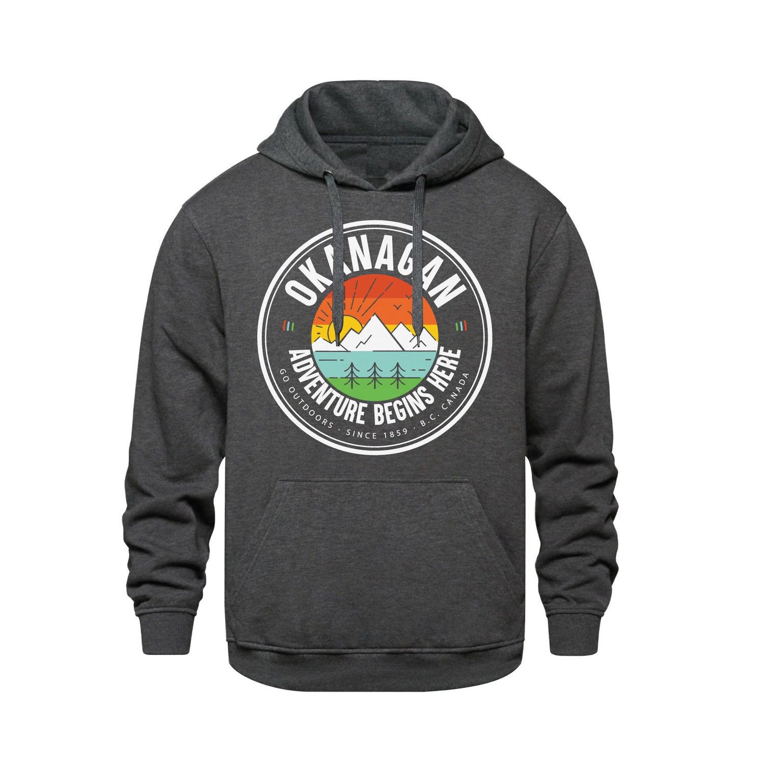 Okanagan Adventure Hoodie - Charcoal - Republic West