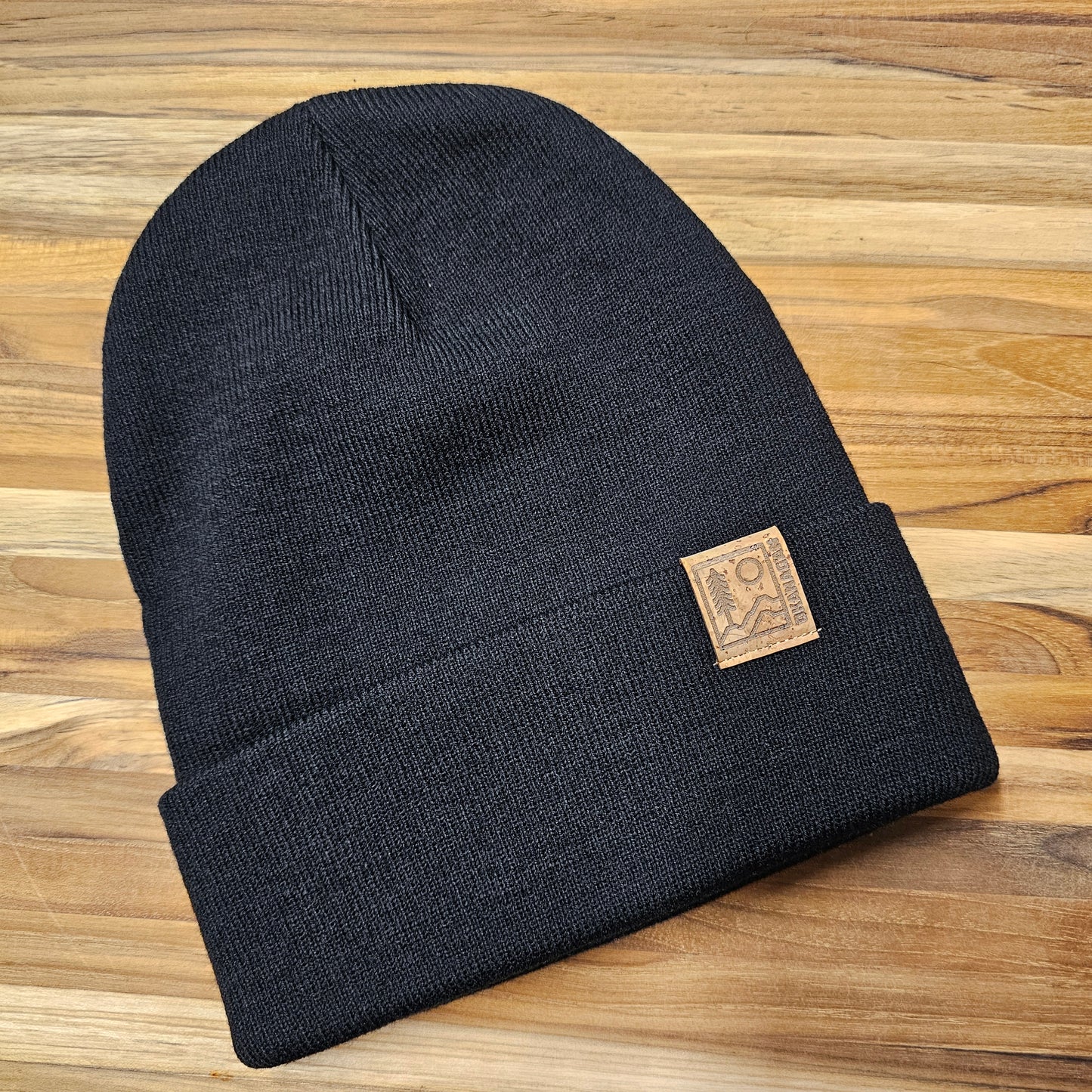 Okanagan Wild Fold Over Cork Patch Toque - Black