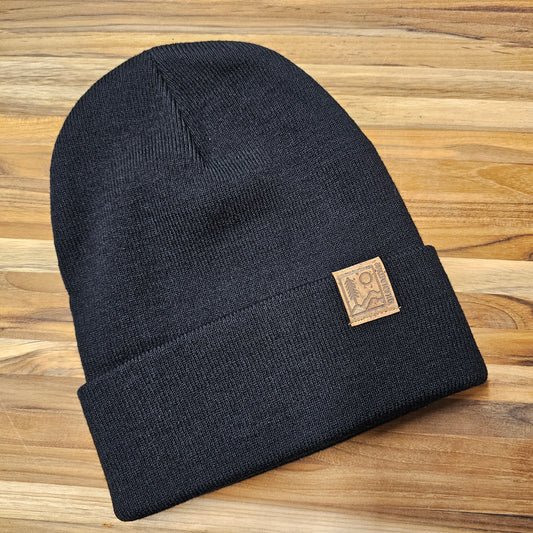 Okanagan Wild Fold Over Cork Patch Toque - Black