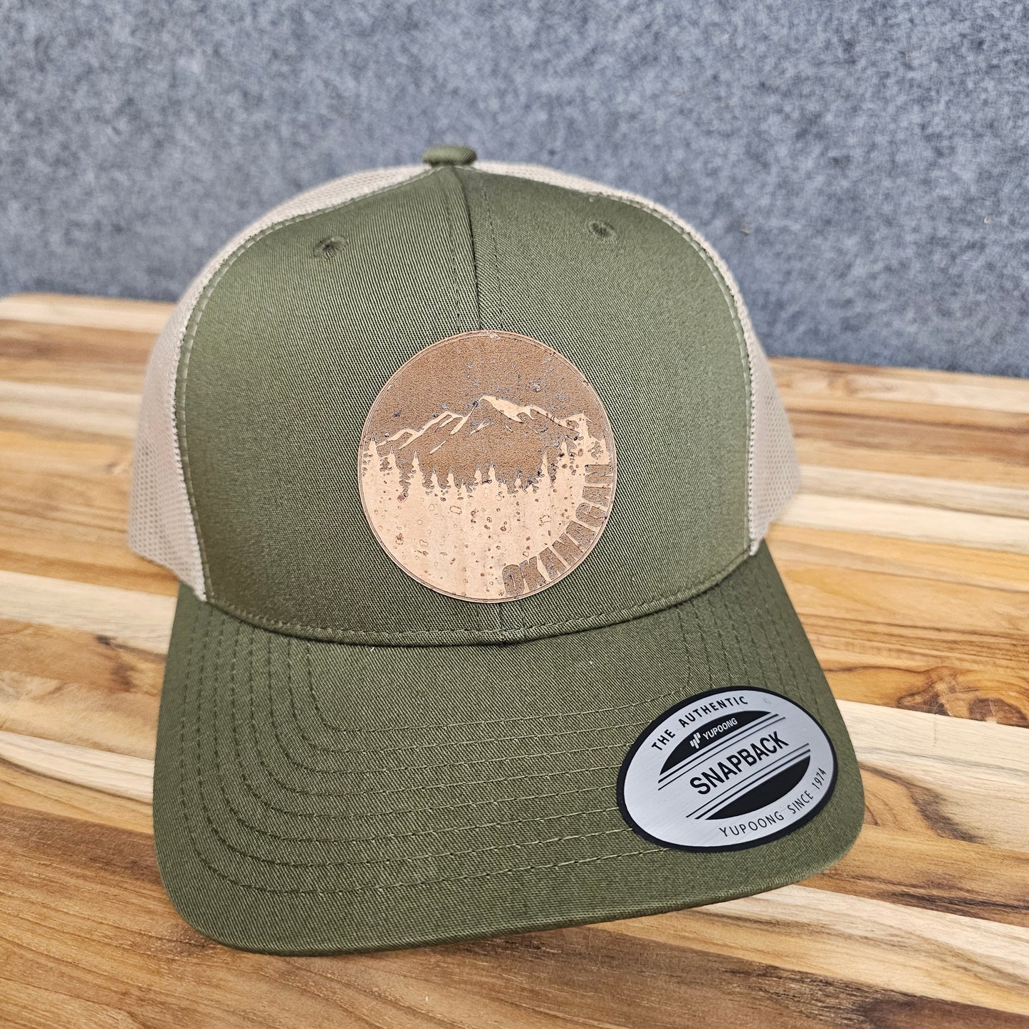 Okanagan Moon Cork Patch Trucker Hat - Army Green
