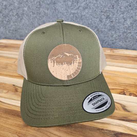 Okanagan Moon Cork Patch Trucker Hat - Army Green