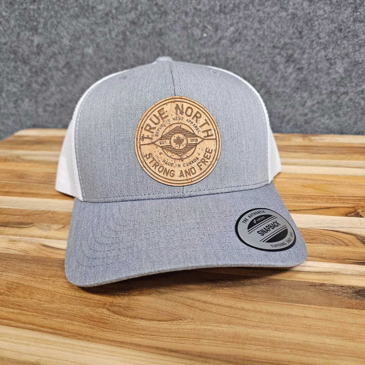 True North (Canada) Cork Patch Trucker Hat - Grey and White