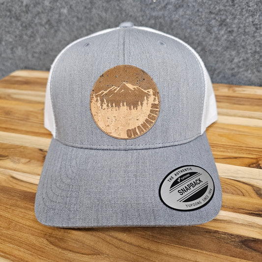 Okanagan Moon Cork Patch Trucker Hat - Grey and White