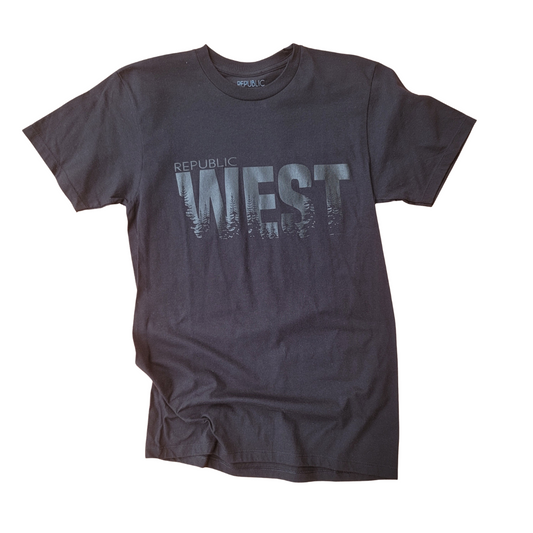 tshirt West Woods T-Shirt - Black Republic West