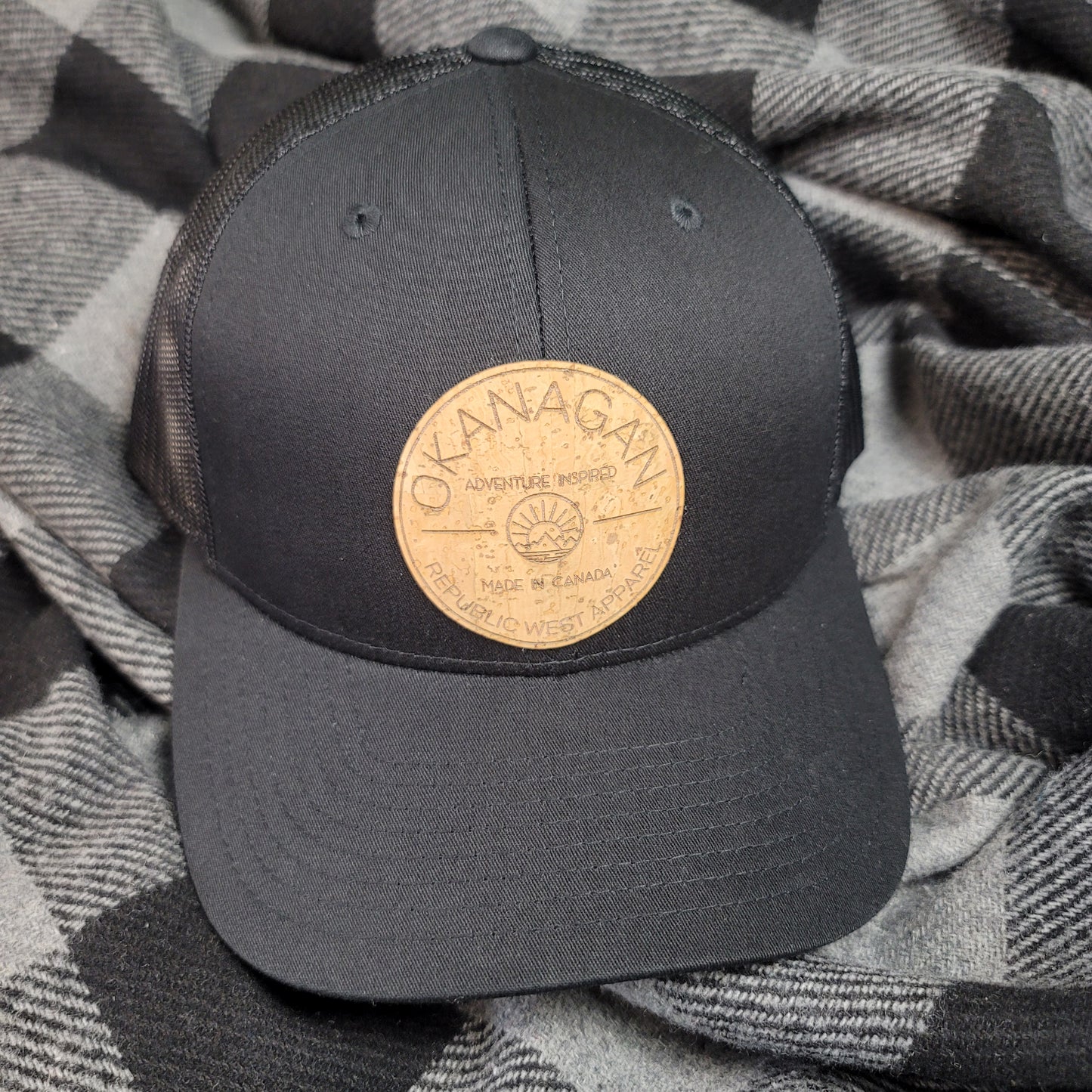 Okanagan Classic Cork Patch Trucker Hat - Black - Republic West