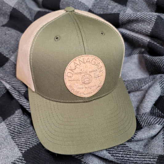 Okanagan Classic Cork Patch Trucker Hat - Khaki Green