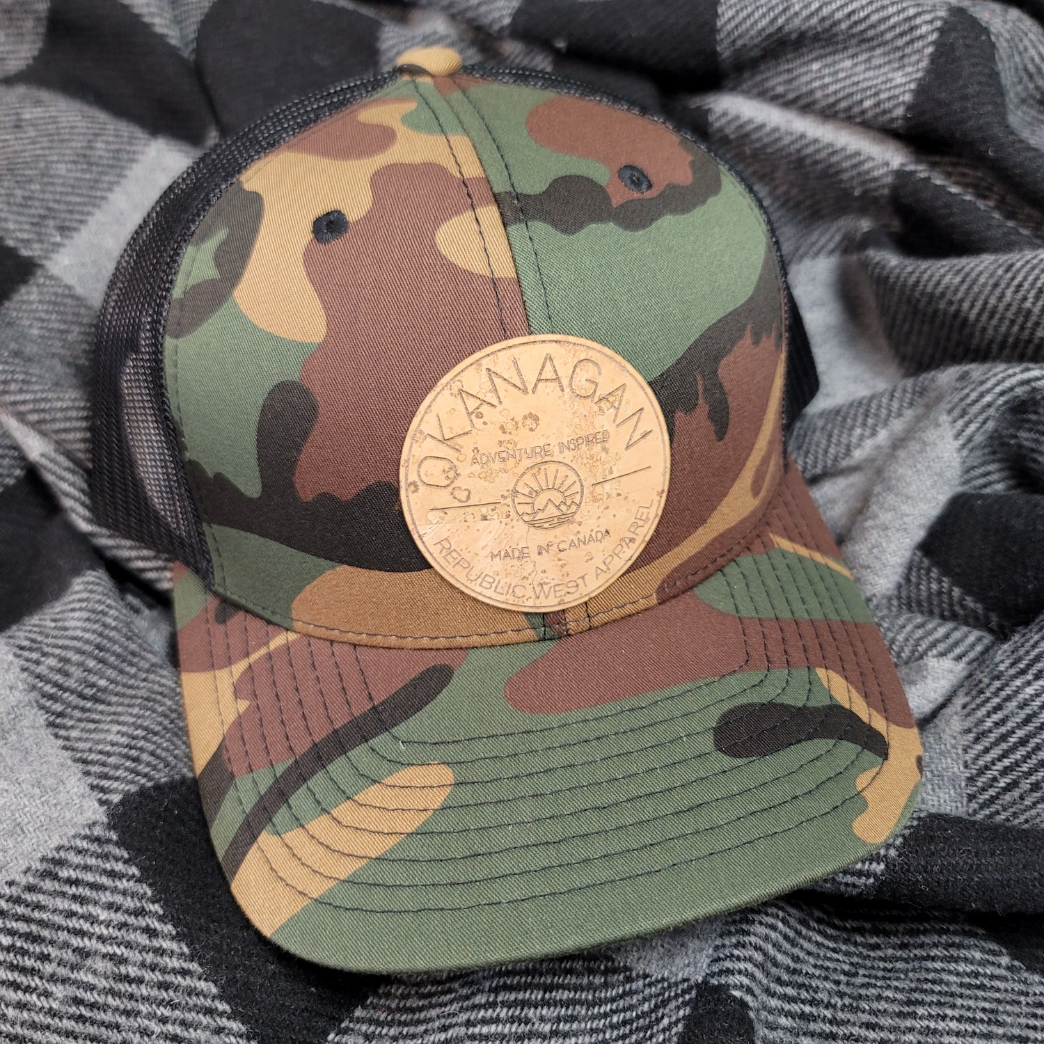 Okanagan Classic Cork Patch Trucker Hat - Camo - Republic West