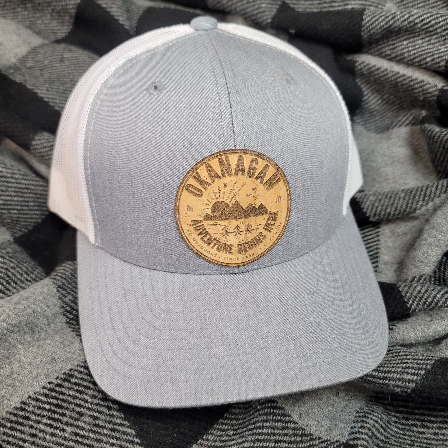 Okanagan Adventure Cork Patch Trucker Hat - Grey