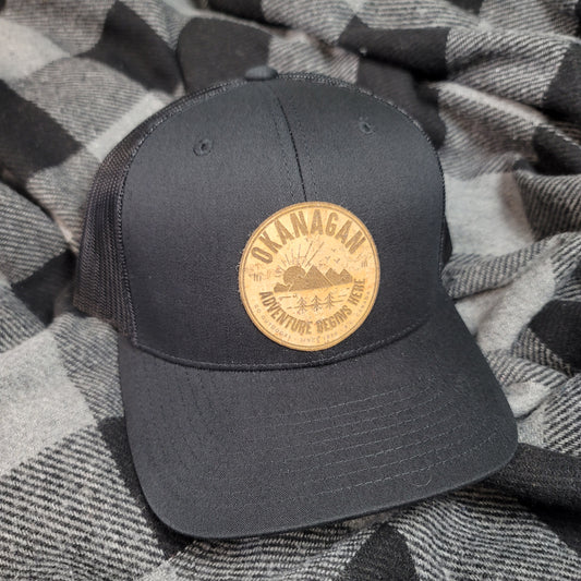 Okanagan Adventure Cork Patch Trucker Hat - Black