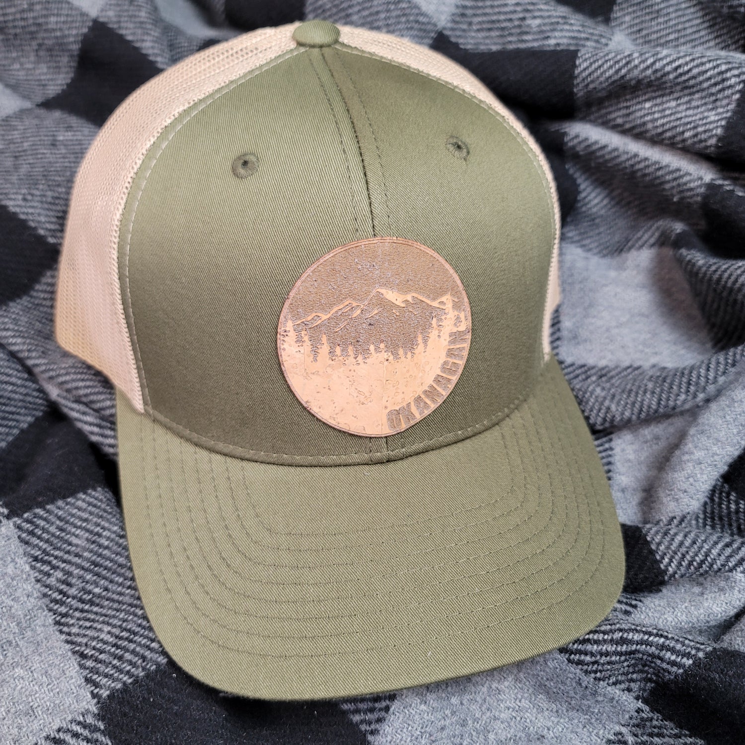 Okanagan Moon Cork Patch Trucker Hat - Army Green - Republic West