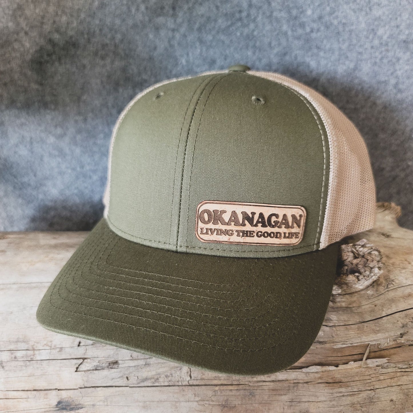 Okanagan Living the Good Life Cork Patch Trucker Hat - Green