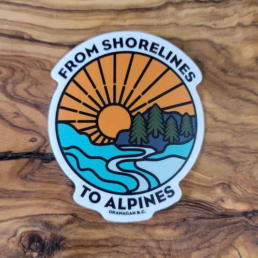 Shorelines to Alpines Sticker