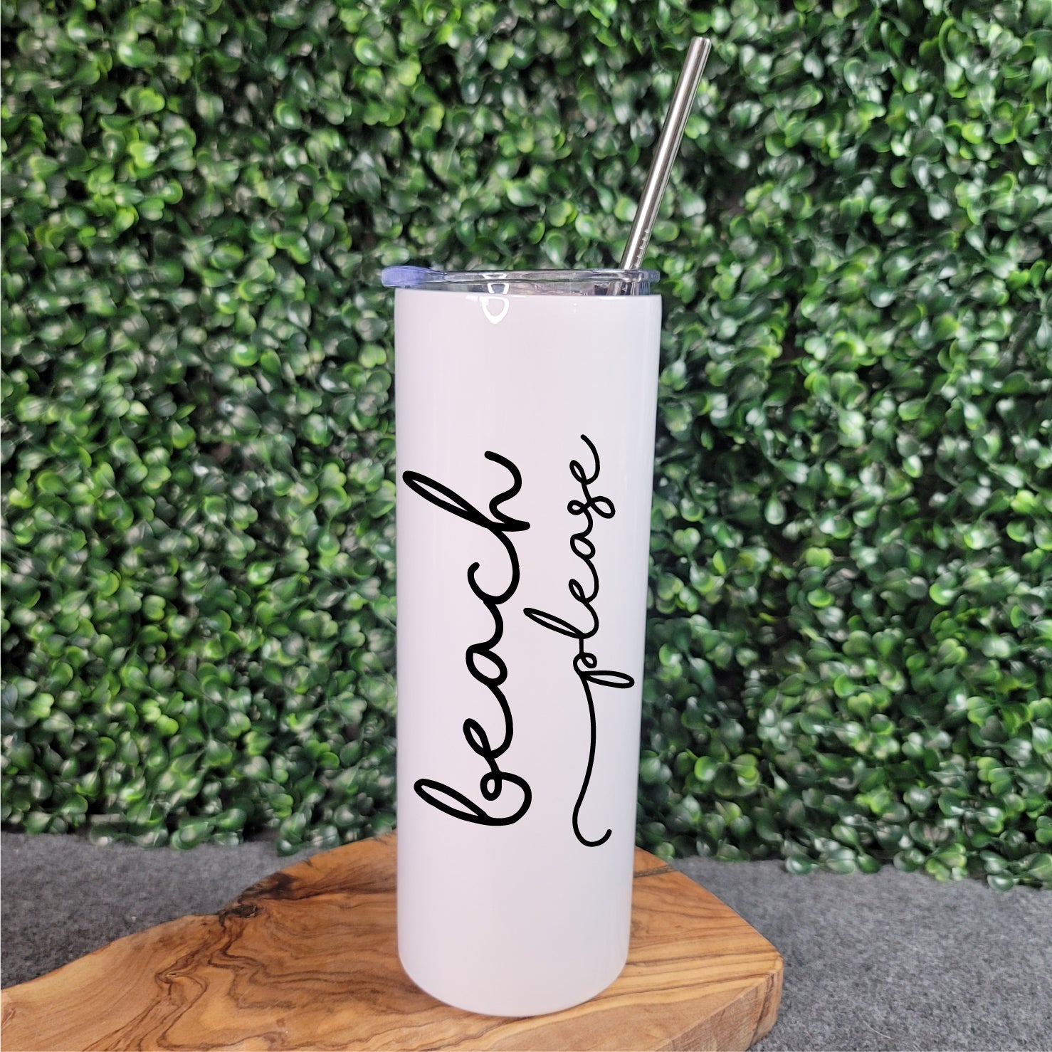 Beach Please Skinny Tumbler with Straw - Republic West