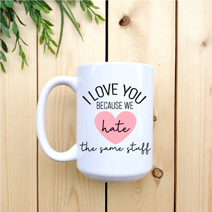 I Love You Because We Hate The Same Stuff Mug - Republic West