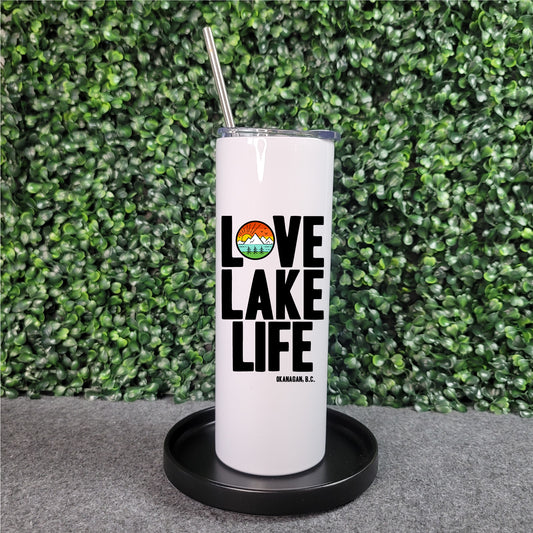 Love Lake Life (Okanagan) Skinny Tumbler with Straw - Republic West