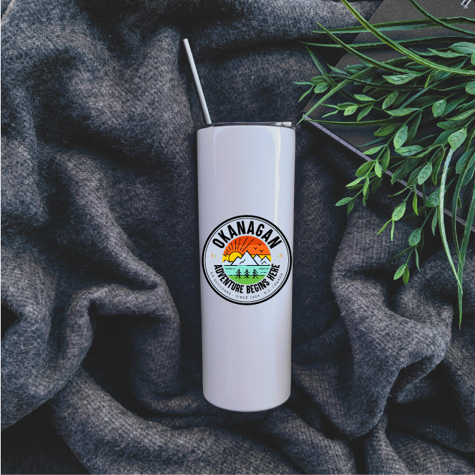 Coffee - Cold - Hot - Straw - Travel Mug Okanagan Adventure 