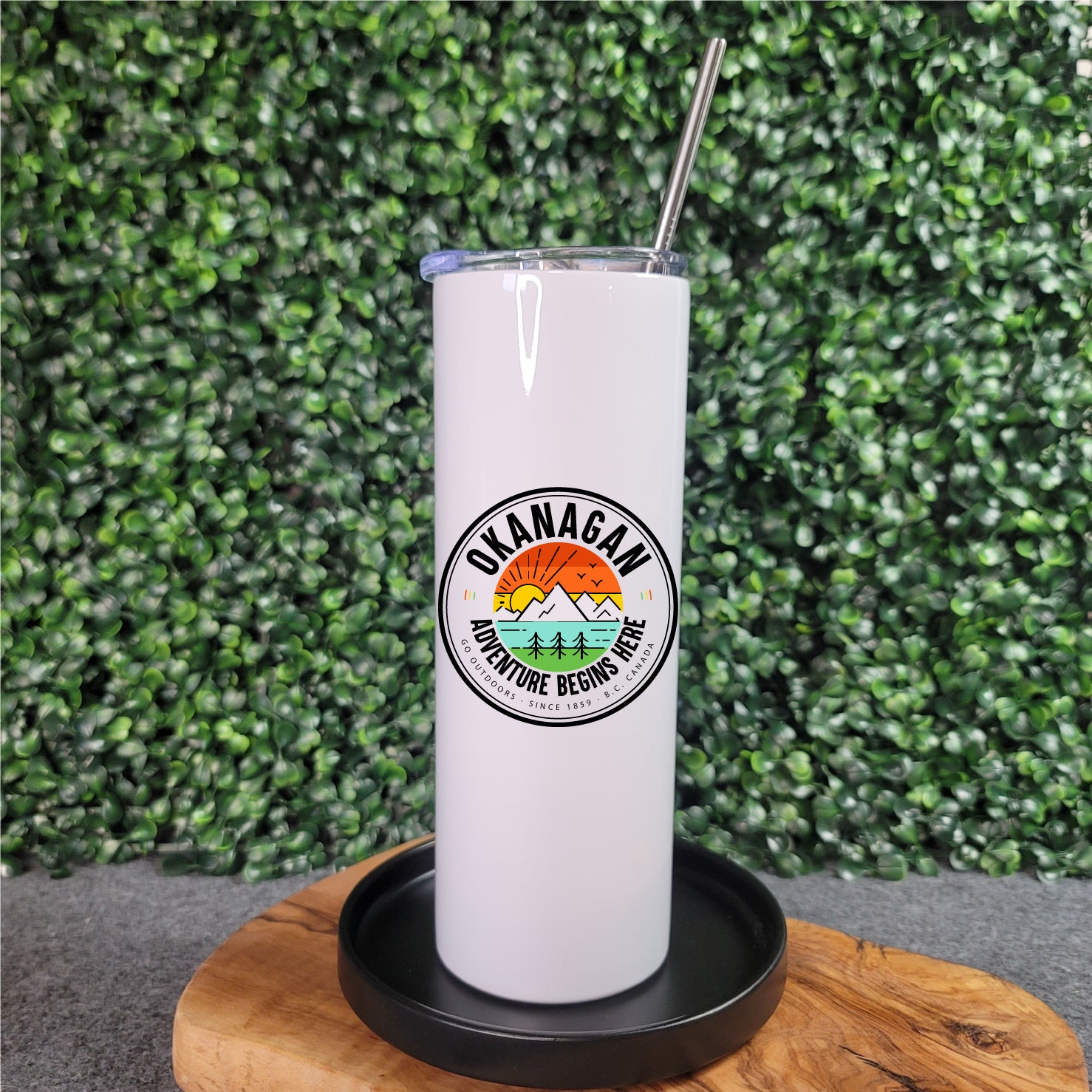 Okanagan Adventure Skinny Tumbler with Straw - Republic West
