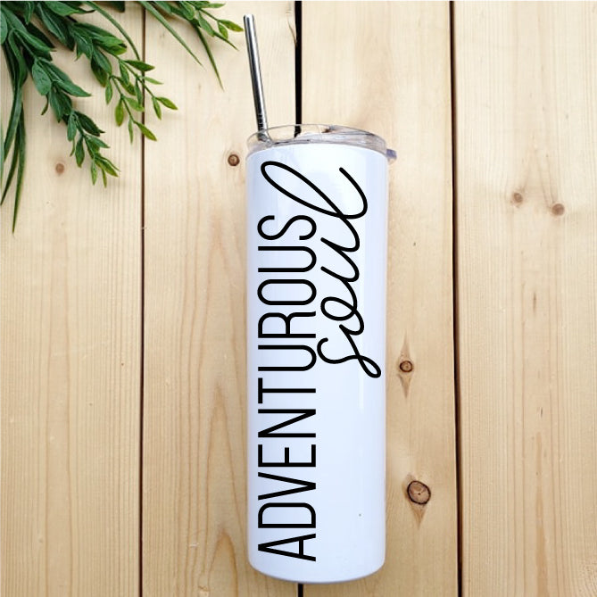 Coffee - Cold - Hot - Straw - Travel Mug Adventurous Soul 