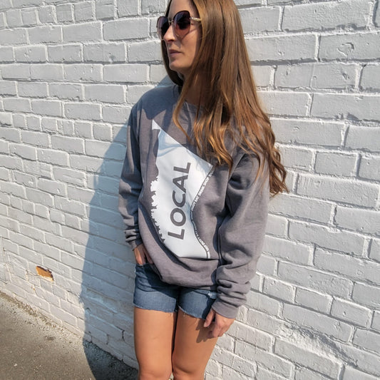 BC LOCAL CREW - LIGHT GREY - LOCAL LABEL x REPUBLIC WEST COLLAB