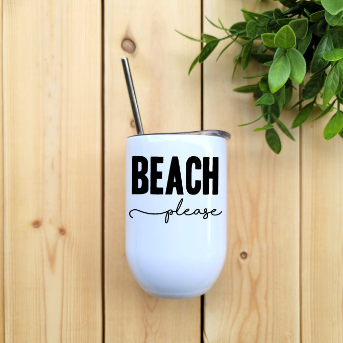 Beach Please Wine Tumbler Republic West