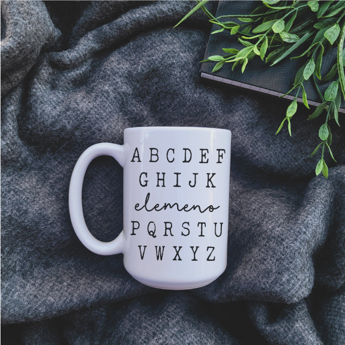 Ceramic Mug - Coffee Elemeno Alphabet Teacher Mug Republic 