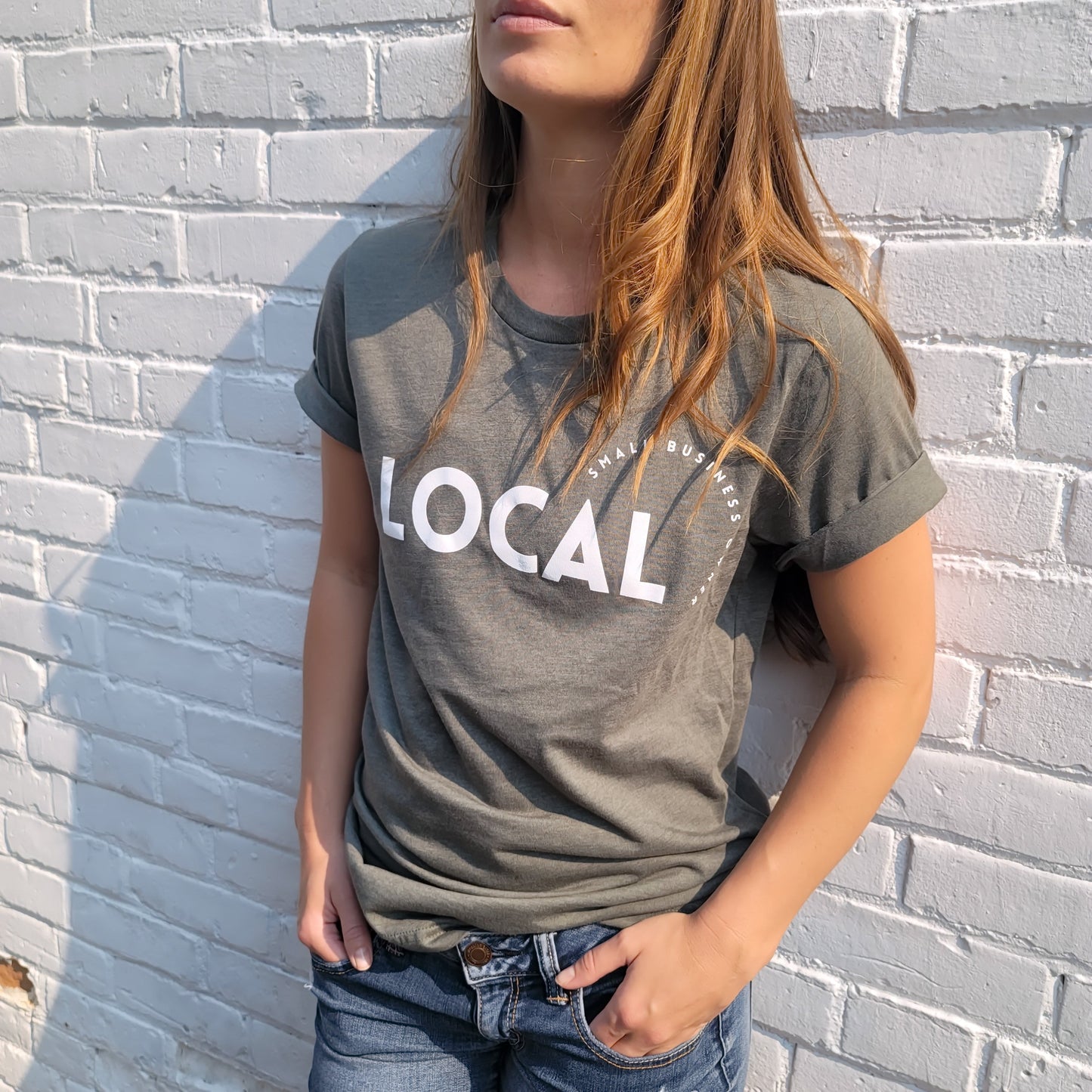 LOCAL SMALL BUSINESS OWNER T-SHIRT - ARMY GREEN - LOCAL LABEL x REPUBLIC WEST COLLAB
