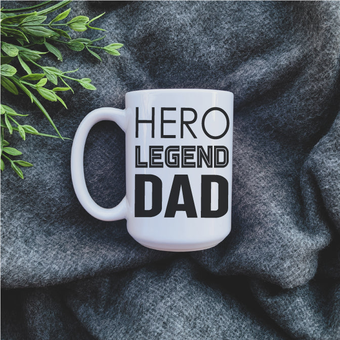Ceramic Mug - Coffee Hero Legend Dad Mug Republic West