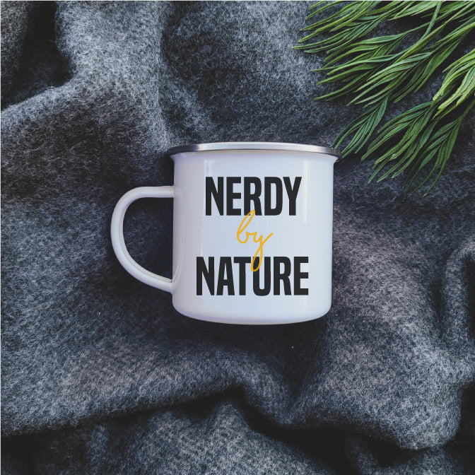 Camping Mug - Enamel Mug - Tin Mug Nerdy By Nature Camp Mug 