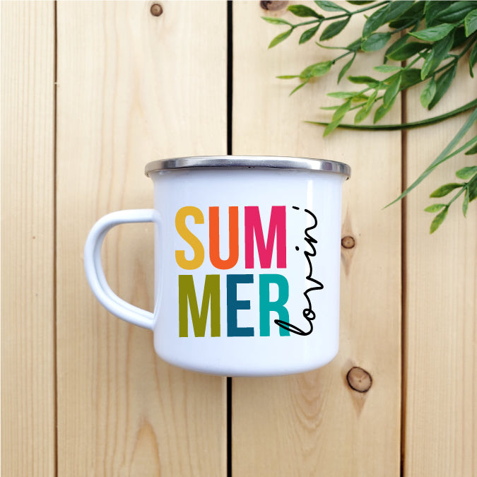 Camping Mug - Enamel Mug - Tin Mug Summer Lovin’ Republic 