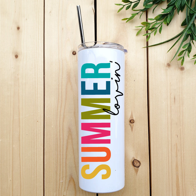 Coffee - Cold - Hot - Straw - Travel Mug Summer Lovin’ 